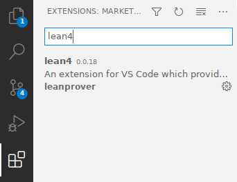installing the vscode-lean4 extension